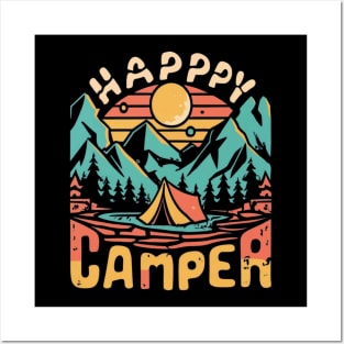 Happy Camper - Camping Lover Design Posters and Art